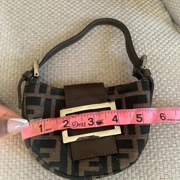 Authentic FENDI Zucca Canvas Micro Handbag - Picture 6 of 13